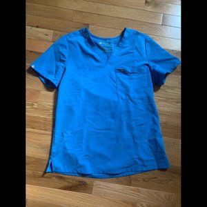 Figs Catarina Scrub Top Size Small in Capri Blue